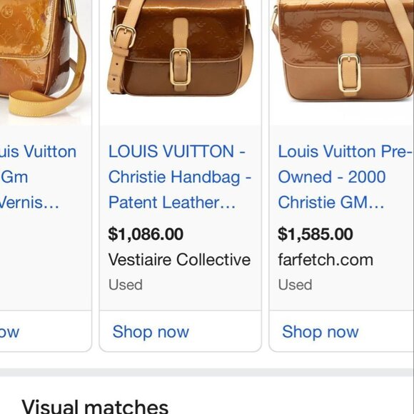 LOUIS VUITTON CHRISTIE VERNIS CROSSBODY - Picture 2 of 6